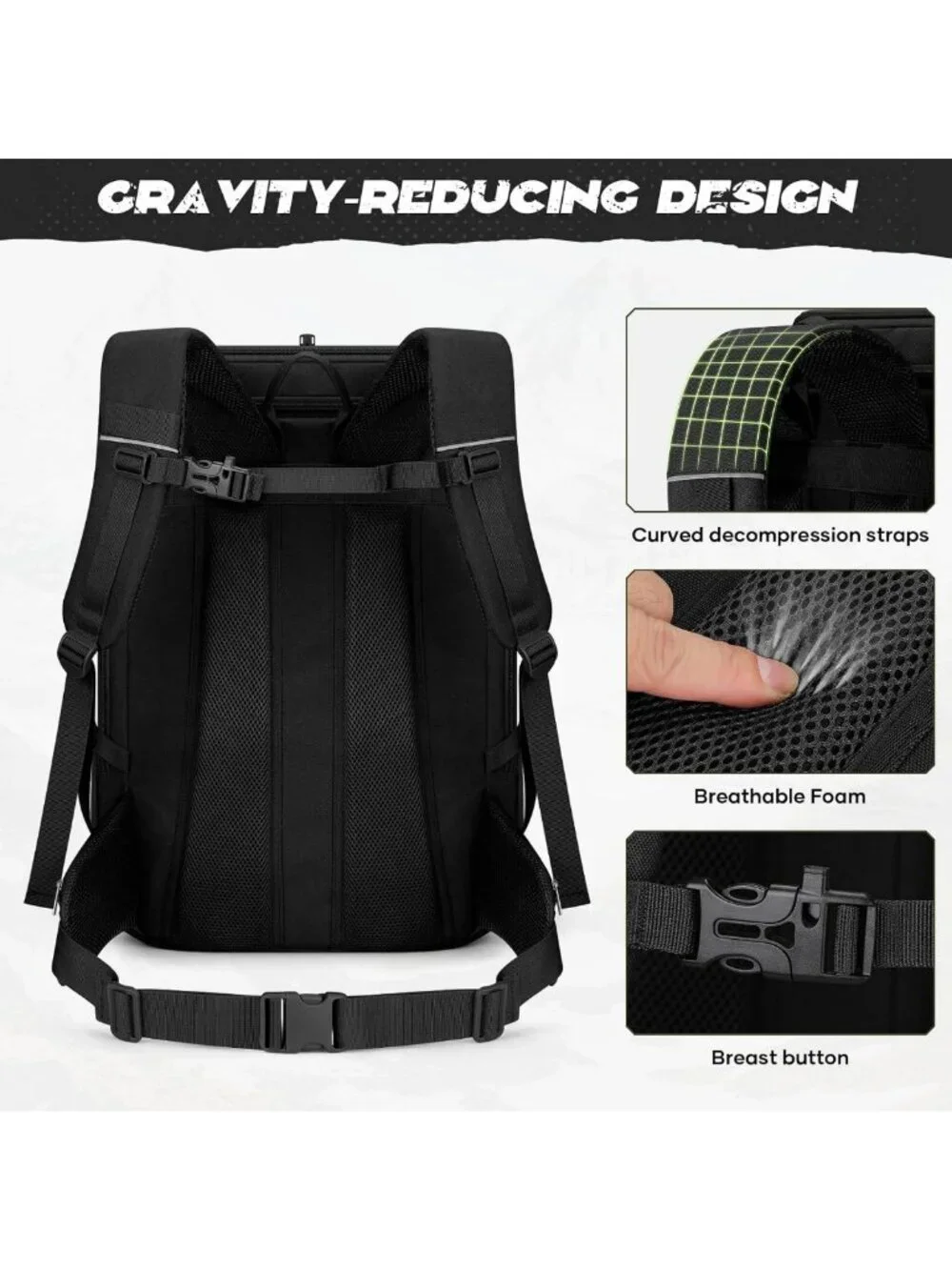 Water Resistant 40L Tactical Backpack for Men, Military Style, Outdoor Gear